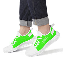 Load image into Gallery viewer, DCYG White & Neon Green NP5 Mesh Knit Shoes .Mens up to size 11 only