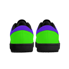 Load image into Gallery viewer, DCYG G4's Purple & Green Black Sole Low-Top Leather Sneakers