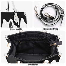 Load image into Gallery viewer, DRIP SF Black Logo & White Multiple Sizes Upgraded Luxury Women PU Leather Handbag