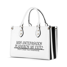 Load image into Gallery viewer, Ancestors Latino, Black Logo & White & Black Stripes Multiple Sizes Upgraded Luxury Women PU Leather Handbag