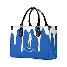 Load image into Gallery viewer, DRIP SF White Logo & Blue Multiple Sizes Upgraded Luxury Women PU Leather Handbag