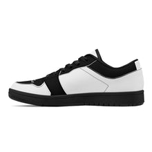 Load image into Gallery viewer, DCYG G4's Black & White ,Black Sole Low-Top Leather Sneakers