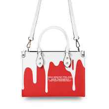 Load image into Gallery viewer, Ancestors Filipino, White Logo & Red and White Drip Multiple Sizes Upgraded Luxury Women PU Leather Handbag