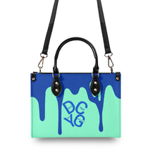 Load image into Gallery viewer, DRIP Blue Logo & Turquoise Multiple Sizes Upgraded Luxury Women PU Leather Handbag