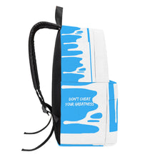 Load image into Gallery viewer, DRIP NX White logo & Light Blue Cotton Backpack