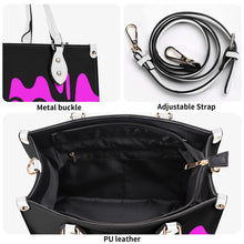Load image into Gallery viewer, DRIP LO Black Logo & Pink Multiple Sizes Upgraded Luxury Women PU Leather Handbag
