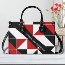 Load image into Gallery viewer, 45 Dgr White Logo & Red, White & Black Multiple Sizes Upgraded Luxury Women PU Leather Handbag
