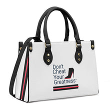 Load image into Gallery viewer, DCYG Black Red Bottoms,White Luxury Women PU Tote Bag - Black