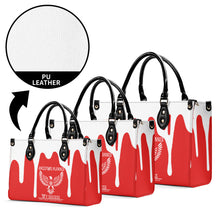 Load image into Gallery viewer, Ancestors Native,White Logo, Drip & Red Multiple Sizes Upgraded Luxury Women PU Leather Handbag