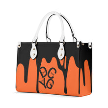Load image into Gallery viewer, DRIP Black logo & Orange Multiple Sizes Upgraded Luxury Women PU Leather Handbag