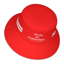 Load image into Gallery viewer, Cure 4 Doge White Logo, Stripes & Red Reflective Bucket Hat