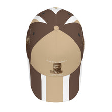 Load image into Gallery viewer, Ancestors Muslim, Male, White Logo &Tan, Brown, Curved Brim Baseball Cap (AOP)