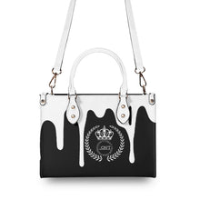 Load image into Gallery viewer, Royalty, White Logo, White Drip & Black Multiple Sizes Upgraded Luxury Women PU Leather Handbag