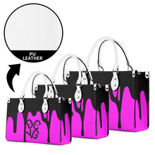 Load image into Gallery viewer, DRIP LO Black Logo & Pink Multiple Sizes Upgraded Luxury Women PU Leather Handbag