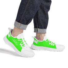 Load image into Gallery viewer, DCYG White & Neon Green NP5 Mesh Knit Shoes .Mens up to size 11 only
