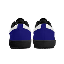Load image into Gallery viewer, DCYG Blue & White, Black Sole Low-Top Leather Sneakers