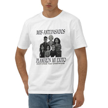 Load image into Gallery viewer, Ancestors + Latino Family Family & Black Logo & White Men's Short Sleeve Cotton Tee
