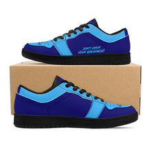 Load image into Gallery viewer, DCYG G4's Dark & Light Blue ,Black Sole Low-Top Leather Sneakers