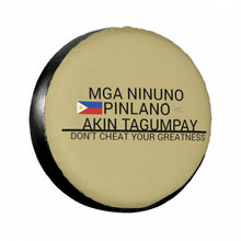 Load image into Gallery viewer, Ancestors Filipino Black Logo ,Tan & Black Tire cover