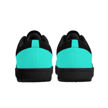 Load image into Gallery viewer, DCYG G4's Turquoise & Black, Black Sole Low-Top Leather Sneakers