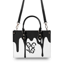 Load image into Gallery viewer, DRIP LO Black Logo & White Multiple Sizes Upgraded Luxury Women PU Leather Handbag