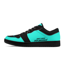 Load image into Gallery viewer, DCYG G4's Turquoise & Black, Black Sole Low-Top Leather Sneakers