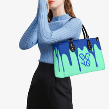 Load image into Gallery viewer, DRIP Blue Logo & Turquoise Multiple Sizes Upgraded Luxury Women PU Leather Handbag