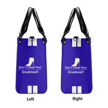 Load image into Gallery viewer, DCYG Navy Blue & White Multiple Sizes Upgraded Luxury Women PU Leather Handbag