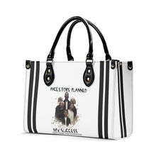 Load image into Gallery viewer, Ancestors+ Black Family, Black Logo & Black Stripes, Pink Multiple Sizes Upgraded Luxury Women PU Leather Handbag