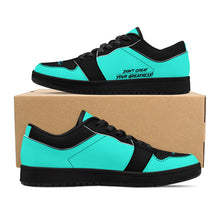 Load image into Gallery viewer, DCYG G4's Turquoise & Black, Black Sole Low-Top Leather Sneakers