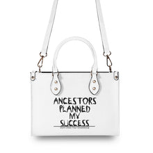 Load image into Gallery viewer, Ancestors Black, Black Logo & White & Black Stripes,Multiple Sizes Upgraded Luxury Women PU Leather Handbag