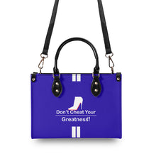 Load image into Gallery viewer, DCYG Navy Blue & White Multiple Sizes Upgraded Luxury Women PU Leather Handbag