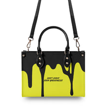 Load image into Gallery viewer, DRIP LO Black Logo & Yellow Multiple Sizes Upgraded Luxury Women PU Leather Handbag