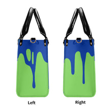 Load image into Gallery viewer, Ancestors Muslim, Female , Blue Logo , Blue Drip & GreenMultiple Sizes Upgraded Luxury Women PU Leather Handbag