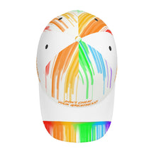 Load image into Gallery viewer, DCYG Drip Orange,Yellow,Green ,Purple & White Curved Brim Baseball Cap (AOP)