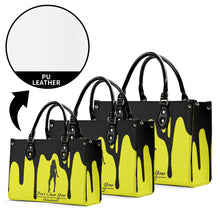 Load image into Gallery viewer, DRIP SF Black Logo & Yellow Multiple Sizes Upgraded Luxury Women PU Leather Handbag