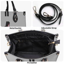 Load image into Gallery viewer, DCYG Black Red Bottoms & Grey Multiple Sizes Upgraded Luxury Women PU Leather Handbag