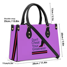 Load image into Gallery viewer, DCYG Black Red Bottoms & Mauve Luxury Women PU Tote Bag - Black
