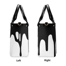 Load image into Gallery viewer, DRIP SF Black Logo & White Multiple Sizes Upgraded Luxury Women PU Leather Handbag