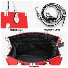 Load image into Gallery viewer, DCYG White Red Bottoms & Red Multiple Sizes Upgraded Luxury Women PU Leather Handbag