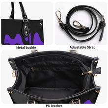 Load image into Gallery viewer, DRIP LO Black Logo & Purple Multiple Sizes Upgraded Luxury Women PU Leather Handbag