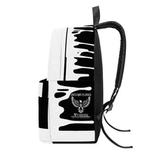 Load image into Gallery viewer, Ancestors Native, White Logo, White Drip and Black Cotton Backpack