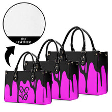Load image into Gallery viewer, DRIP LO Black Logo & Pink Multiple Sizes Upgraded Luxury Women PU Leather Handbag