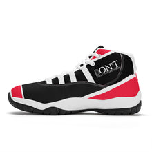 Load image into Gallery viewer, DONT D4X White Logo ,Red ,White Stripes No Net & Black High Top Air Retro Sneakers - White