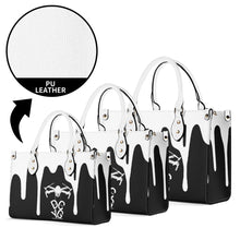 Load image into Gallery viewer, DCYG DRONE WEAR White. Logo Drip Women PU Leather Handbag