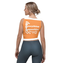 Load image into Gallery viewer, DCYG DEI 24 White & Orange Crop Top