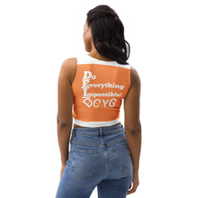 Load image into Gallery viewer, DCYG DEI 24 White & Orange Crop Top