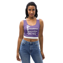 Load image into Gallery viewer, DCYC DEI 24 White & Purple Crop Top