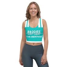 Load image into Gallery viewer, DCYG FX Baddies awhile Logo & Turquoise Crop Top