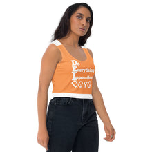 Load image into Gallery viewer, DCYG DEI 24 White & Orange Crop Top